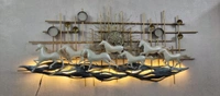 Wall Art 7 Horse's New Article K01 - Size 56 X 26 Inch