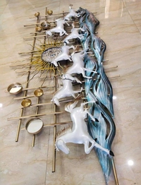 Wall Art 7 Horse's New Article K01 - Size 56 X 26 Inch
