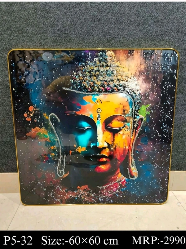 Crystal Painting Buddha Face - Size 24 Inch