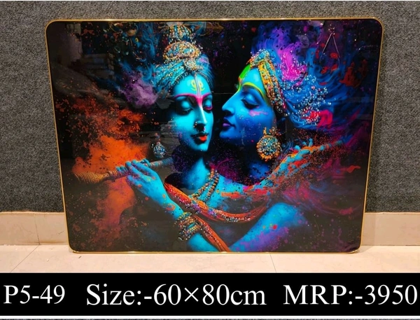 Crystal Painting Radha Krishna A2 - Size 24 X 16 Inch