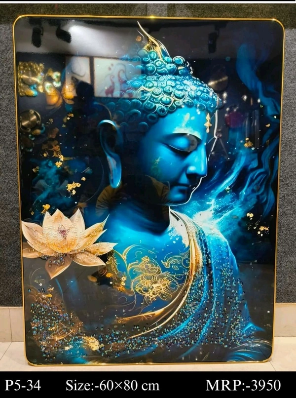 Crystal Painting Buddha Ji - Size 24 X 16 Inch