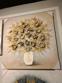 3D Embossed Canvas Painting  - Size 32 X 32 Inch
