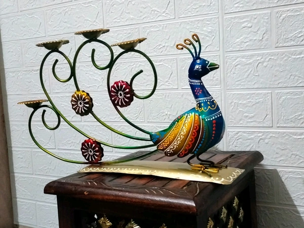 Peacock Candle Light Stand 
