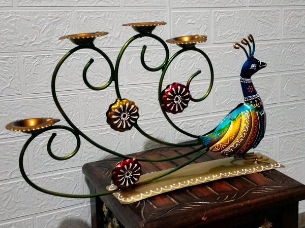 Peacock Candle Light Stand 