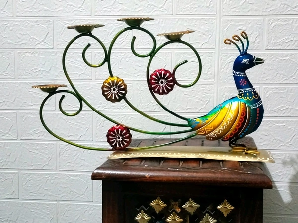 Peacock Candle Light Stand 