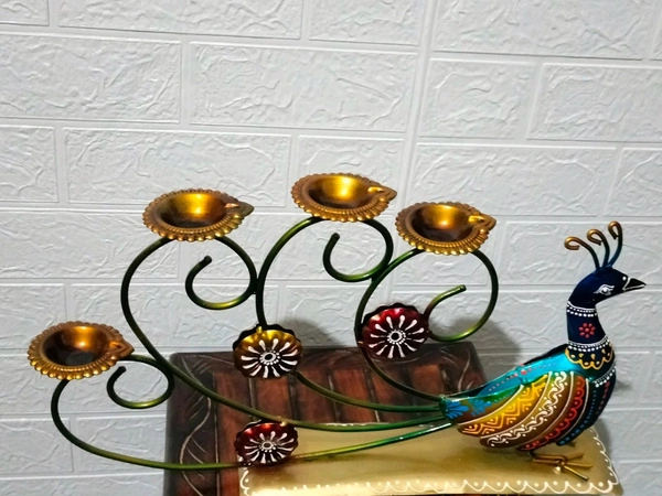 Peacock Candle Light Stand 