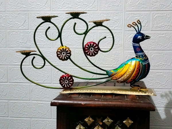 Peacock Candle Light Stand 