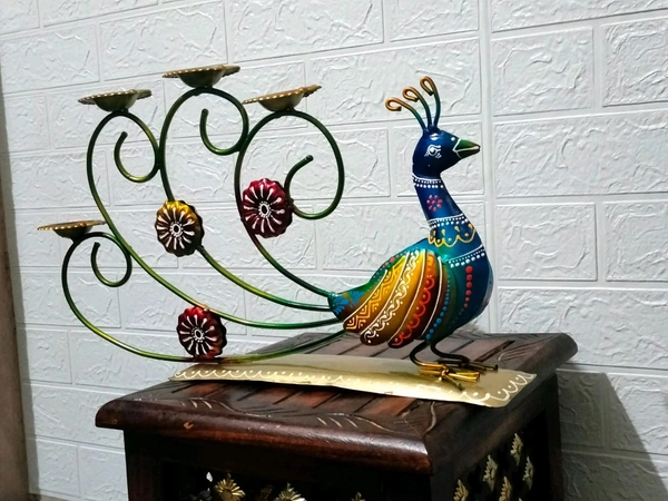Peacock Candle Light Stand 