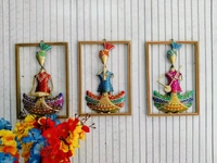 Sitting sardar in Squire frame set of 3pc - Size 15 x 12 inch each panel