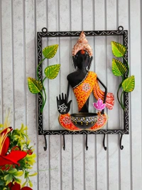 Buddha frame T-light with key hanging - Size 14 x 12 inch