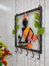 Buddha frame T-light with key hanging - Size 14 x 12 inch