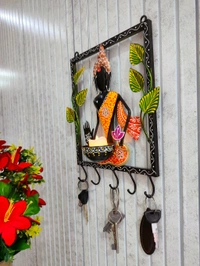 Buddha frame T-light with key hanging - Size 14 x 12 inch