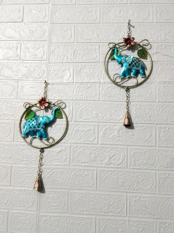 Elephant in ring set of 2pc No-10 - Size 10 x 10 inch each