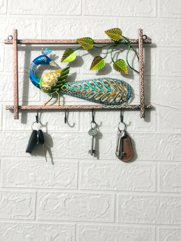 Peacock frame key hanging No-12 - Size 17 x 11 inch