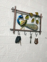Peacock frame key hanging No-12 - Size 17 x 11 inch