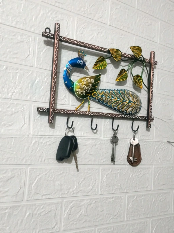 Peacock frame key hanging No-12 - Size 17 x 11 inch
