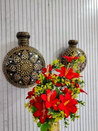 Flower pots wall hanging - Size !8 x 14 inch