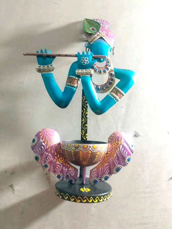 Krishna T-light Blue - Size 16 X 10 Inch, Royal Blue