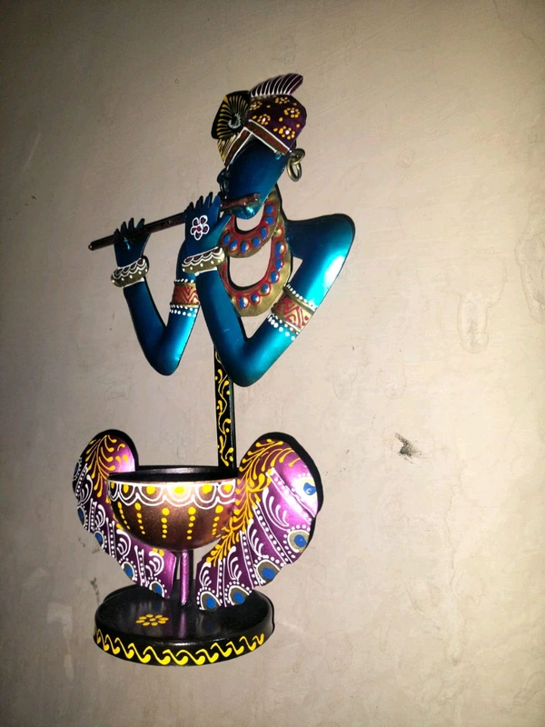 Krishna T-light Blue - Size 16 X 10 Inch, Royal Blue