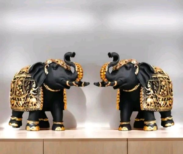 Elephant Marble 2pc Set - Size 8 Inch, Mine Shaft
