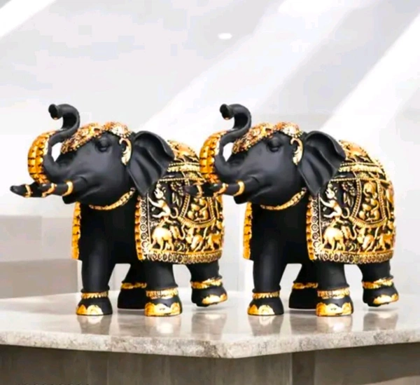 Elephant Marble 2pc Set - Size 8 Inch, Mine Shaft