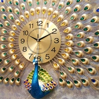 Peacock Metal Clock S03 - Size 28 x 26 inch