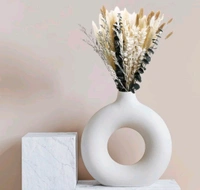 Ceramic Dount Vase 1pc  - Size 6 Inch