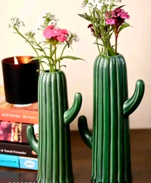 Cactus Vase 2pc Set  - Size 7 Inch