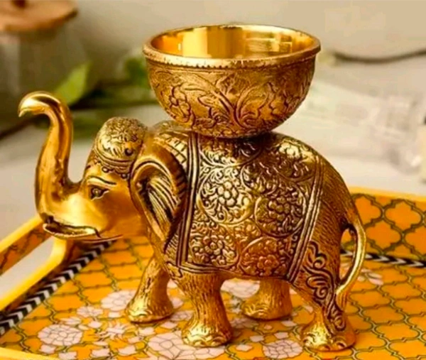 Elephant Golden Dry Fruits Bowl 