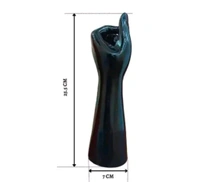 Love Hand Flower Vase 1pc - Black, Size 10 Inch