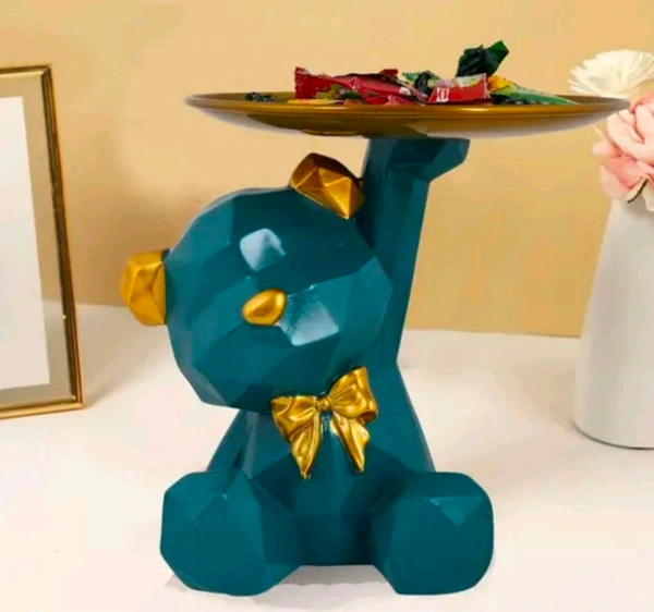 Resin Cool Bear Showpiece Green