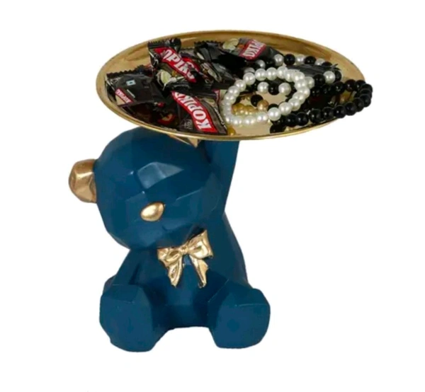 Resin Cool Bear Showpiece Green