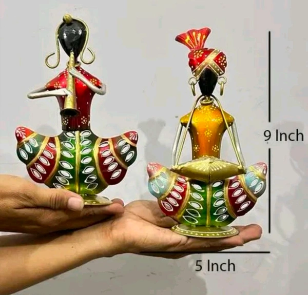 Rajasthanni T-light Showpiece 2pc Set