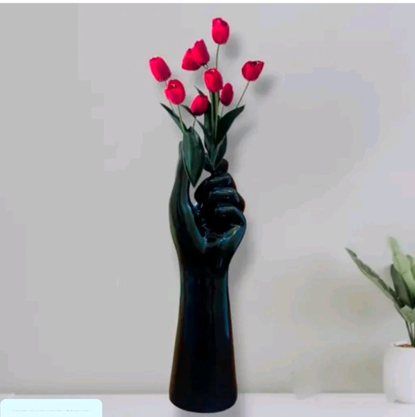 Ceramic Hand Flower Vase  - Size 10 Inch