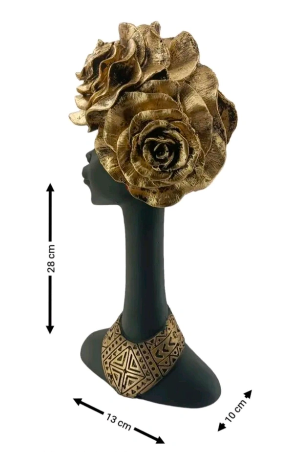 Resin Black Lady Showpiece 