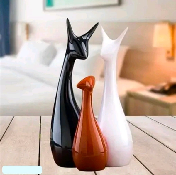 Resin Dear Set Of 3pc