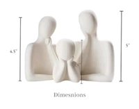 Resin Couple Family Showpiece White 