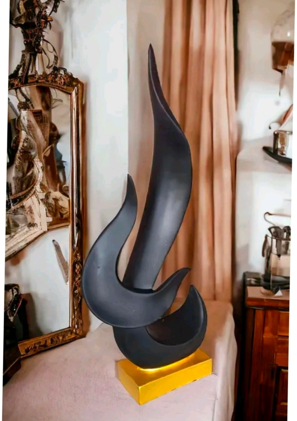 Resin Fire Showpiece  - Black