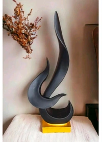 Resin Fire Showpiece  - Black