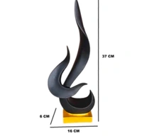 Resin Fire Showpiece  - Black