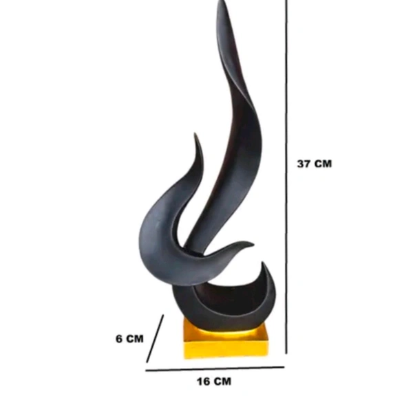 Resin Fire Showpiece  - Black