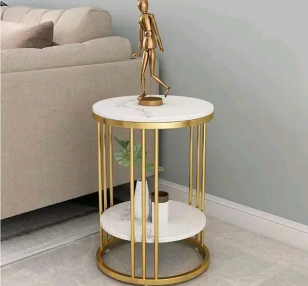 Side Table Iron With MDF Top