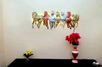 7 Horse Multicolored With LED Light  - Size 42 X 17 Inch