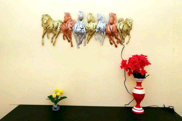7 Horse Multicolored With LED Light  - Size 42 X 17 Inch