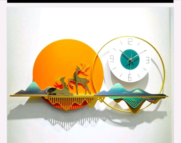 Made In India Clock01 - Size 36 X 18 Inch