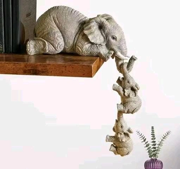 Elephant Showpiece 3pc Set  - Size 10 Inch