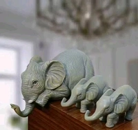 Elephant Showpiece 3pc Set  - Size 10 Inch