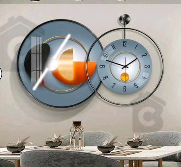 Wall Art Clock Sun6 - Size 24 X 45 Inch