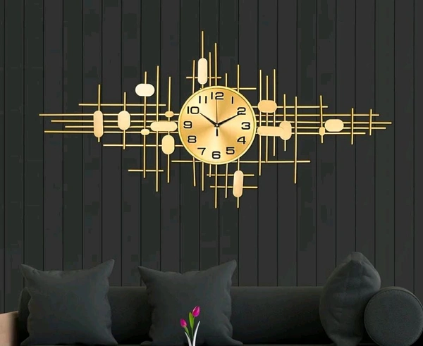 Wall Art Clock Sun18 - Size 24 X 48 Inch