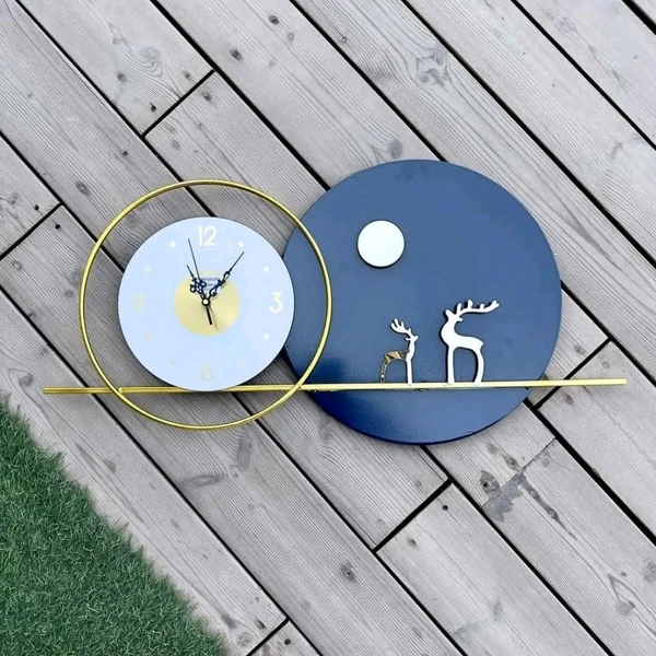 Wall Art Clock Sun32 - Size 40 X 20 Inch